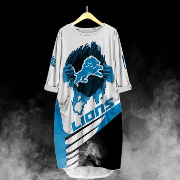 Detroit Lions Batwing Pocket Dress HV62