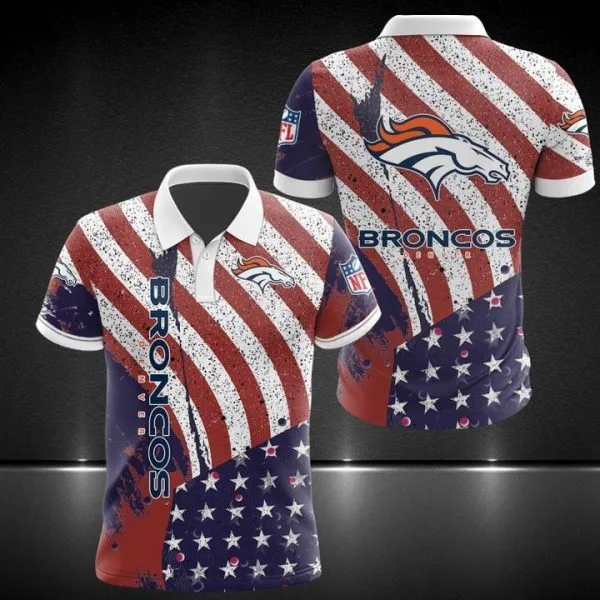 Denver Broncos Polo T-Shirt Full Size LA87