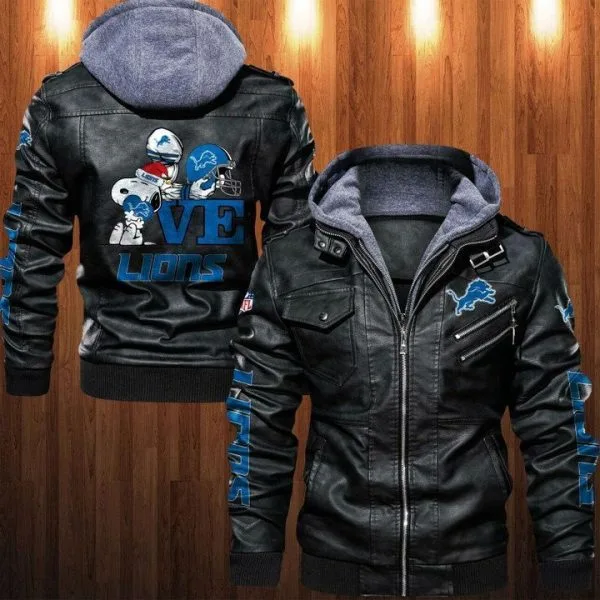 Detroit Lions Leather Jacket LK39