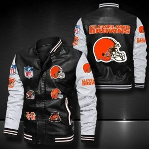 Cleveland Browns Leather Jacket NE47