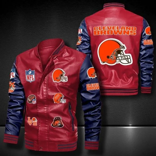 Cleveland Browns Leather Jacket FI37