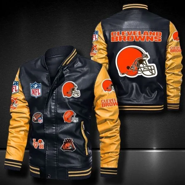 Cleveland Browns Leather Jacket QP36