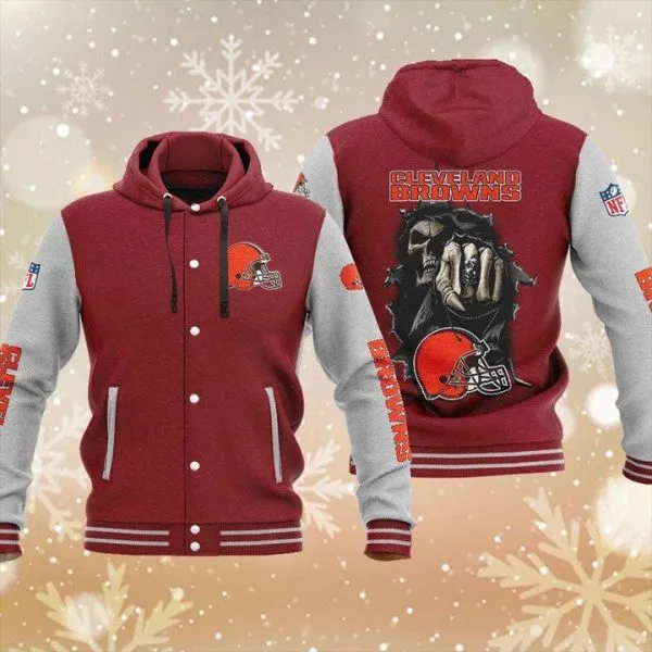 Cleveland Browns Baseball Jacket QU68 - Image 2
