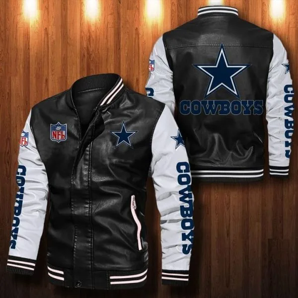 Dallas Cowboys Leather Jacket Tw56