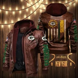 Green Bay Packers Leather Jacket FU28