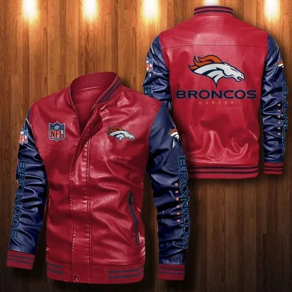 Denver Broncos Leather Jacket AH35