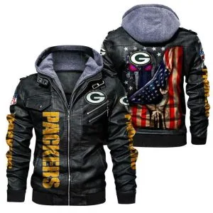 Green Bay Packers Leather Jacket MB55