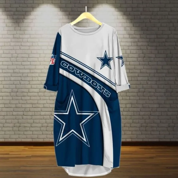 Dallas Cowboys Batwing Pocket Dress HE63