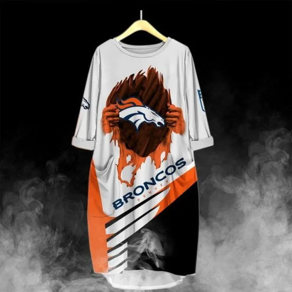 Denver Broncos Batwing Pocket Dress PX52