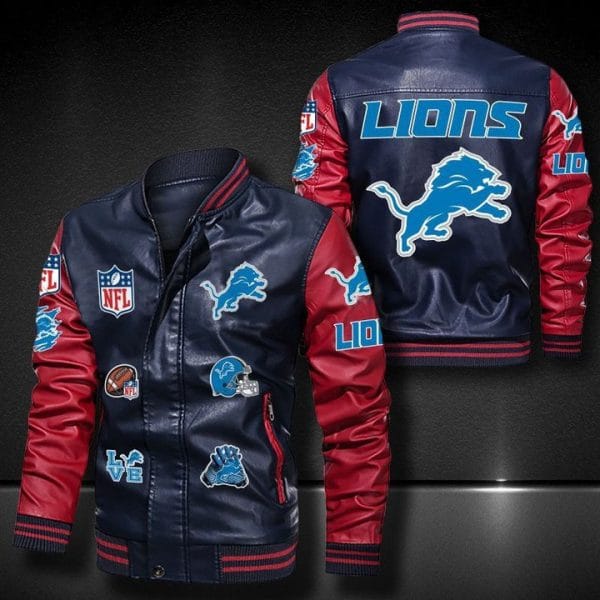 Detroit Lions Leather Jacket MR23