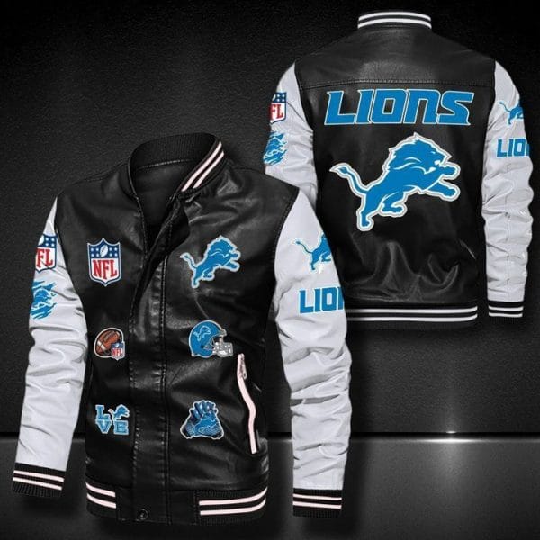 Detroit Lions Leather Jacket JH65