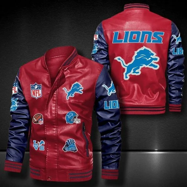 Detroit Lions Leather Jacket AP36