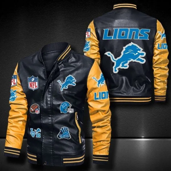 Detroit Lions Leather Jacket QO82