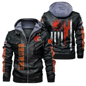 Cleveland Browns Leather Jacket TI52