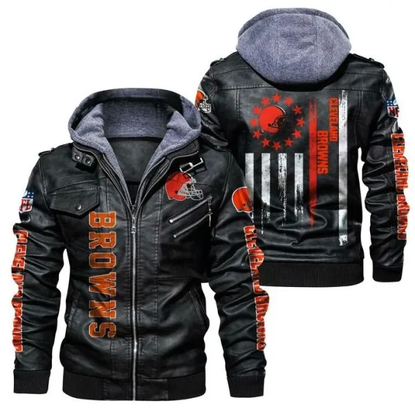 Cleveland Browns Leather Jacket TI52