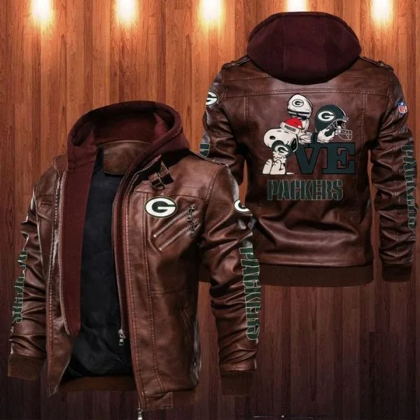 Green Bay Packers Leather Jacket JA73