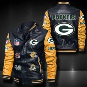 Green Bay Packers Leather Jacket KA63
