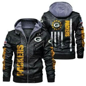 Green Bay Packers Leather Jacket AU36