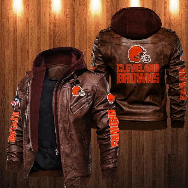 Cleveland Browns Leather Jacket KF46