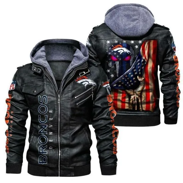 Denver Broncos Leather Jacket HU74