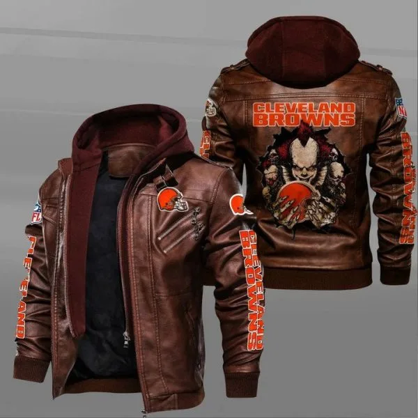Cleveland Browns Leather Jacket TH37
