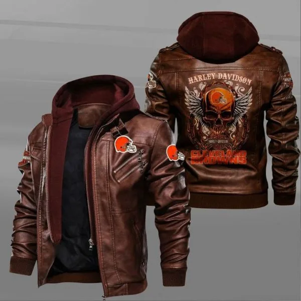 Cleveland Browns Leather Jacket EO48