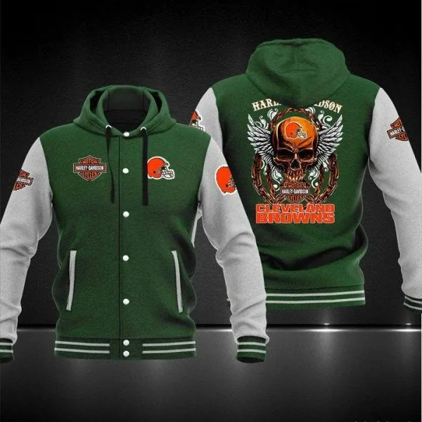 Cleveland Browns Baseball Jacket PZ66 - Image 2