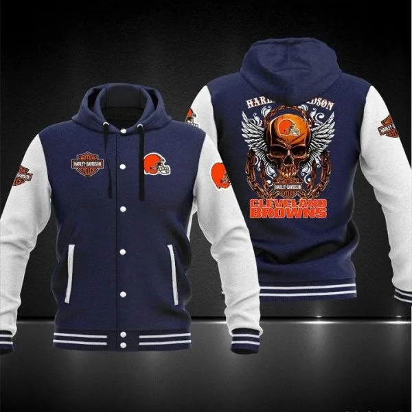 Cleveland Browns Baseball Jacket QP35 - Image 2
