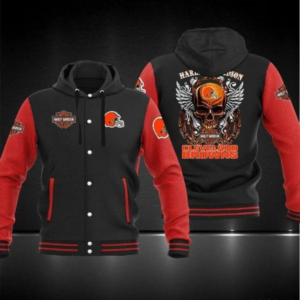 Cleveland Browns Baseball Jacket PB63 - Image 2
