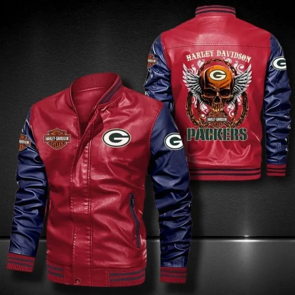 Green Bay Packers Leather Jacket NQ63