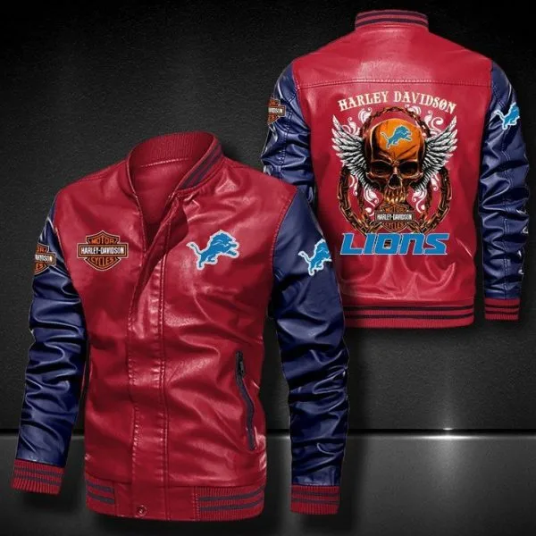 Detroit Lions Leather Jacket PI96