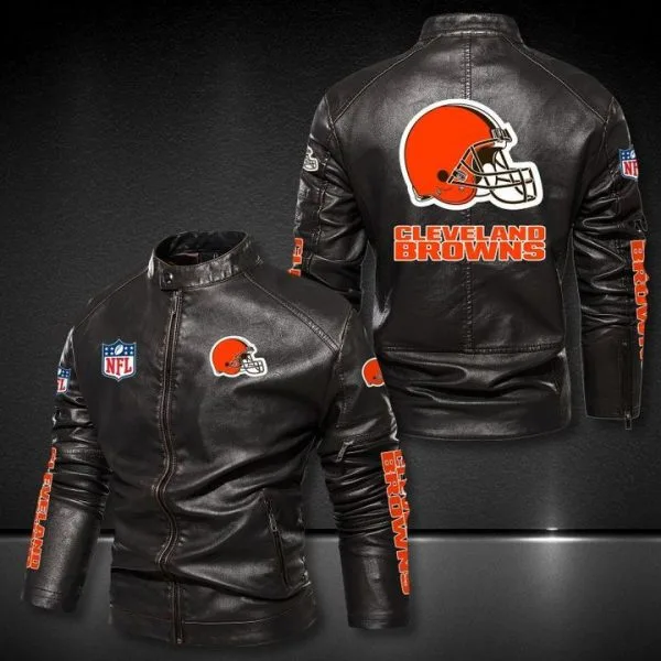 Cleveland Browns Leather Jacket IU99