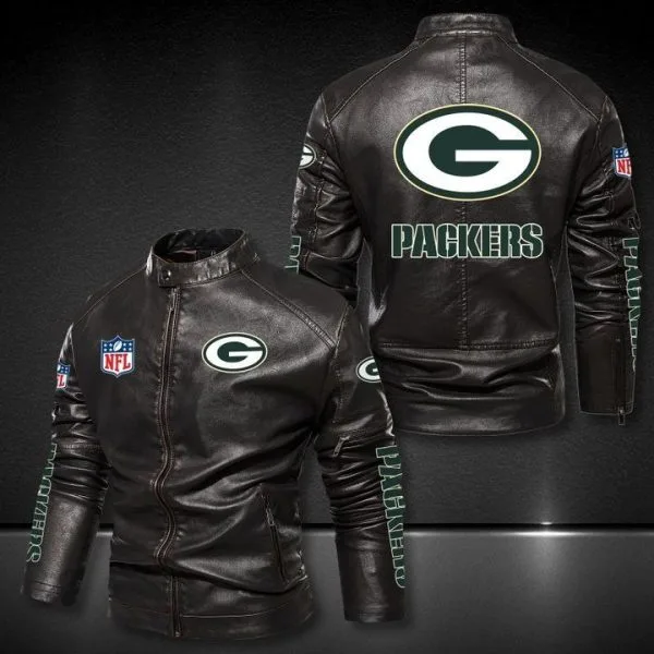 Green Bay Packers Leather Jacket MW63