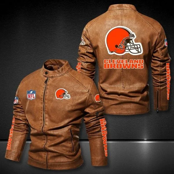 Cleveland Browns Leather Jacket HU38