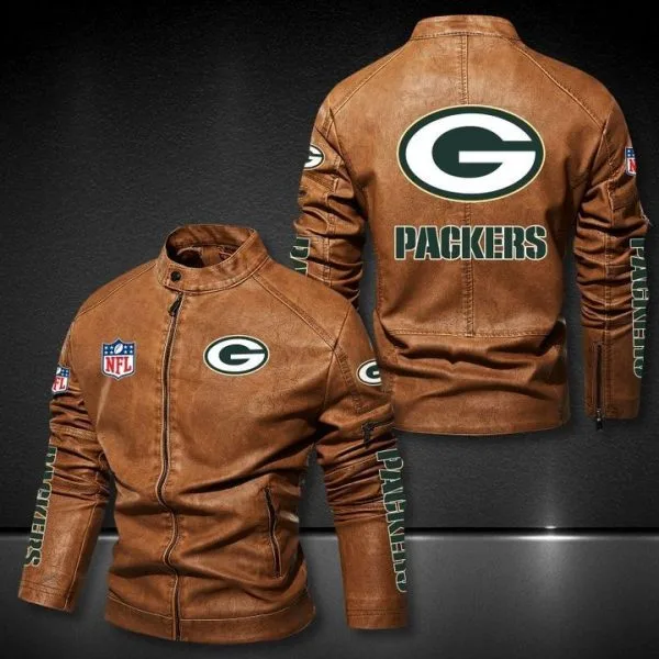 Green Bay Packers Leather Jacket BW63