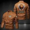 Green Bay Packers Leather Jacket QU36