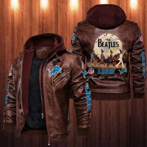 Detroit Lions Leather Jacket LB73