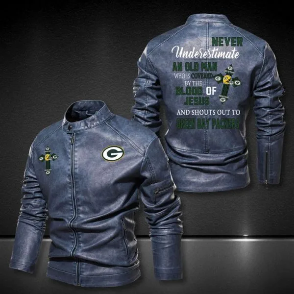 Green Bay Packers Leather Jacket ZO37