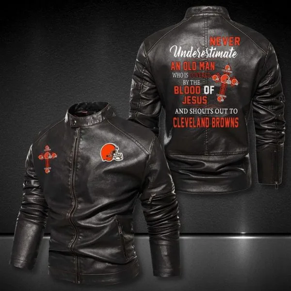 Cleveland Browns Leather Jacket YD76