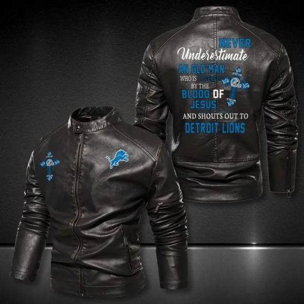 Detroit Lions Leather Jacket IY78