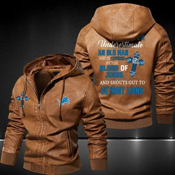 Detroit Lions Leather Jacket XT82