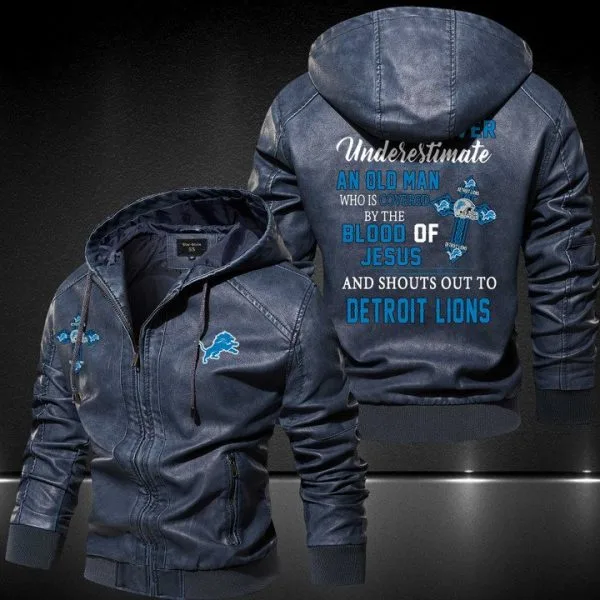 Detroit Lions Leather Jacket AD31