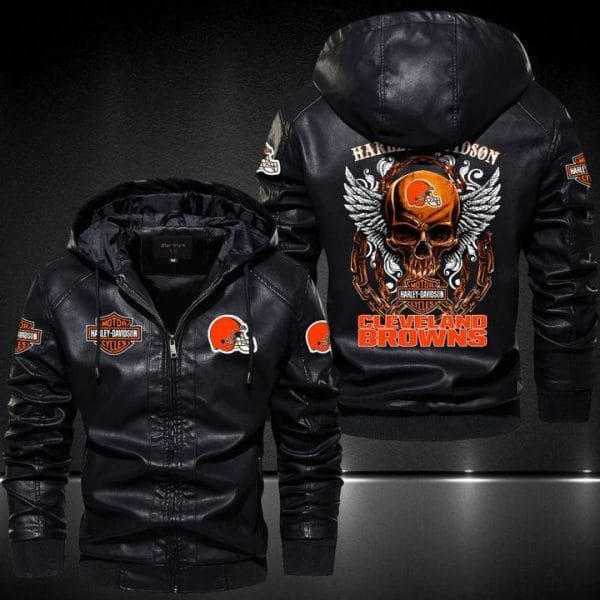 Cleveland Browns Leather Jacket PQ93
