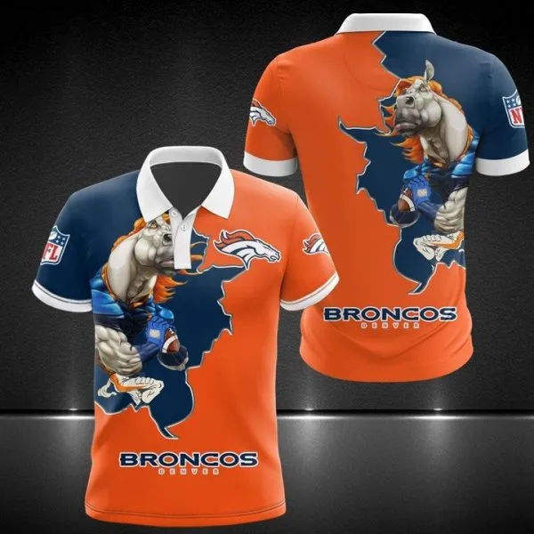 Denver Broncos Polo T-Shirt Full Size VC45