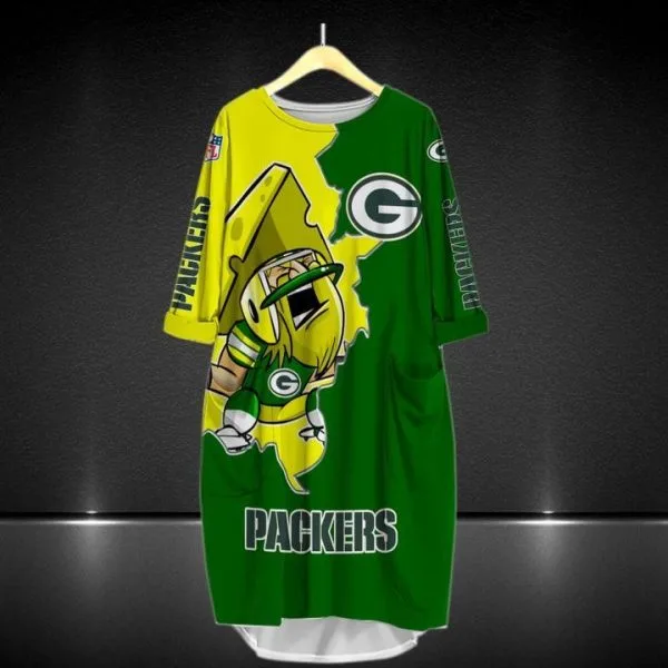 Green Bay Packers Batwing Pocket Dress AP81