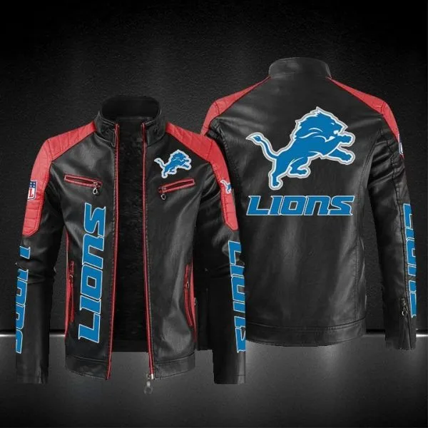 Detroit Lions Leather Jacket GB61
