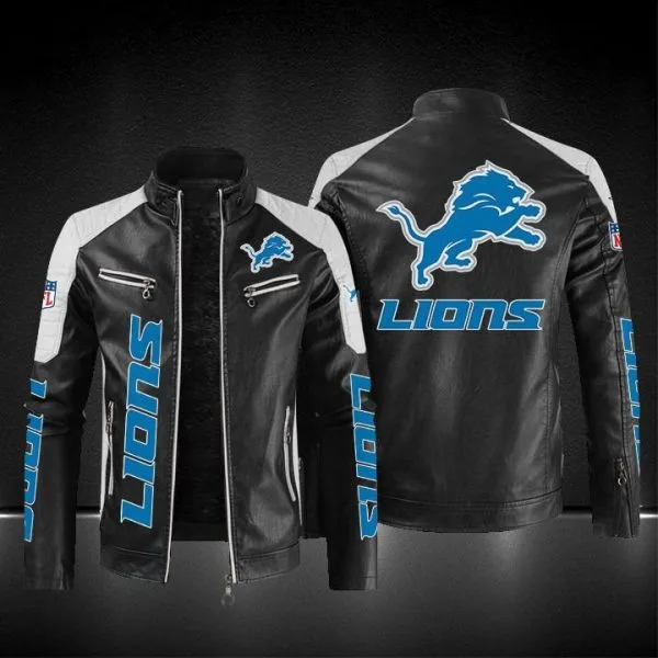 Detroit Lions Leather Jacket AO41