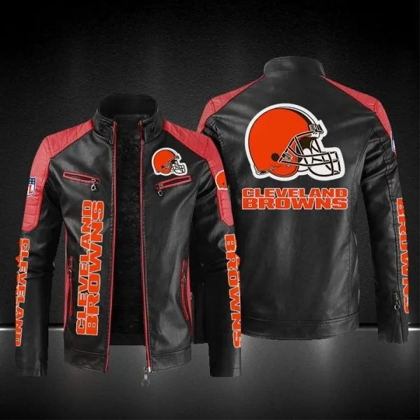 Cleveland Browns Leather Jacket YK36