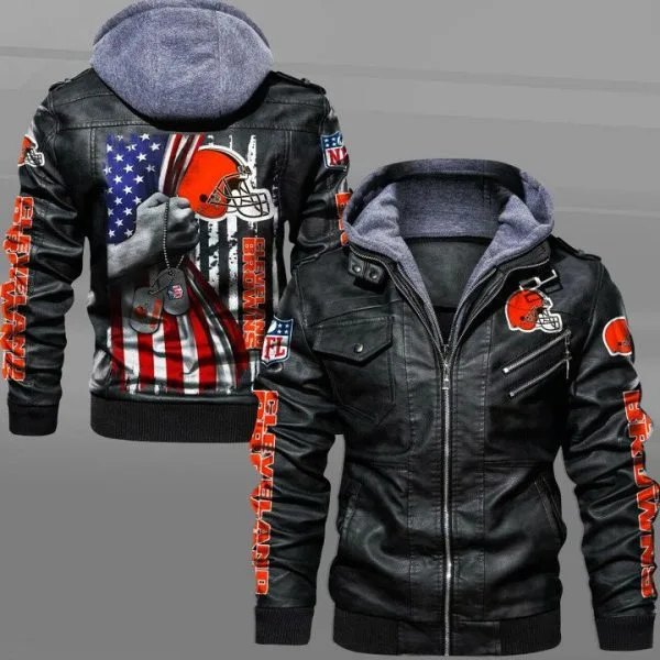 Cleveland Browns Leather Jacket EJ94