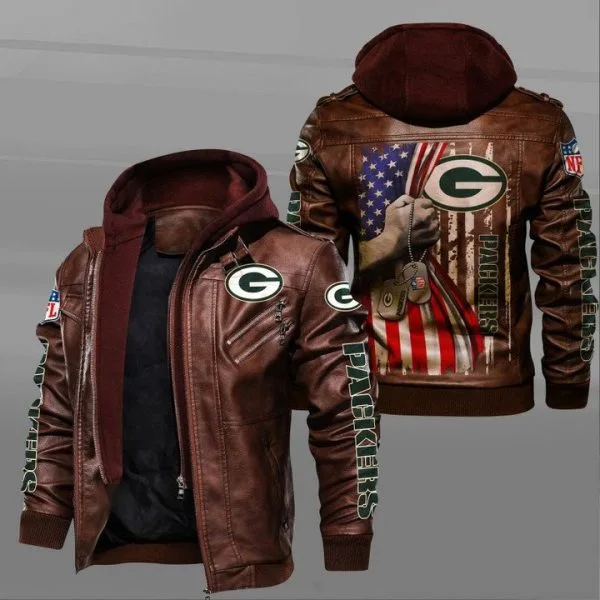Green Bay Packers Leather Jacket MQ78